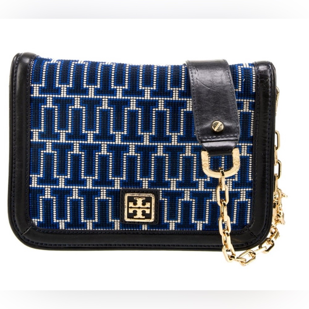 Stunning very rare Tory Burch handbag with removeable gold chain crossbody